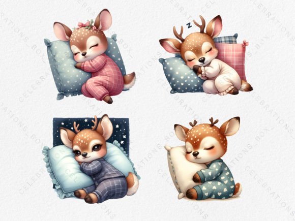 Download Watercolor Sleeping Deer PNG Clipart - Png Collection