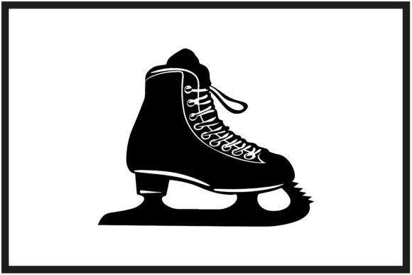 Download Ice Skate Black Silhouette ,Skate Vector - Silhouette Collection