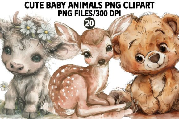 Download Cute Baby Animals PNG Clipart Set - Png Collection