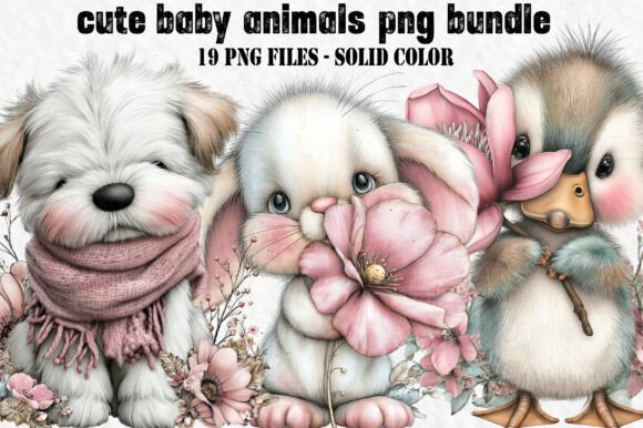Download Cute Baby Animals Png Bundle - Png Collection