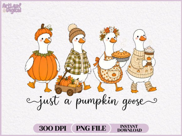 Download Just a Pumpkin Goose Fall Autumn PNG - Png Collection