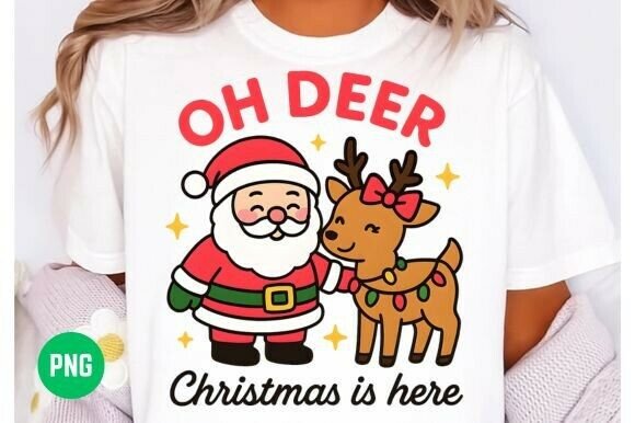 Download OH Deer Christmas is Here SVG PNG - Png Collection