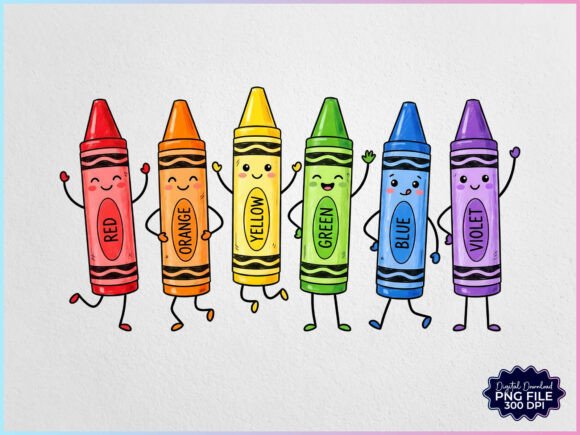 Download Crayons Friends Back to School PNG - Back to school Collection