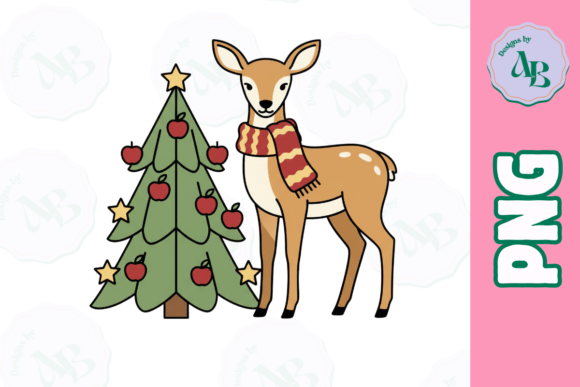 Download Cottagecore Woodlands Deer Christmas PNG - Png Collection