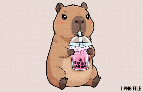Download Cute Capybara Kawaii Animal Clipart PNG - Png Collection