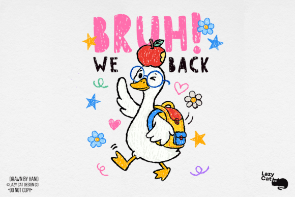 Download Back to School Goose Hand-drawn PNG - Back to school Collection