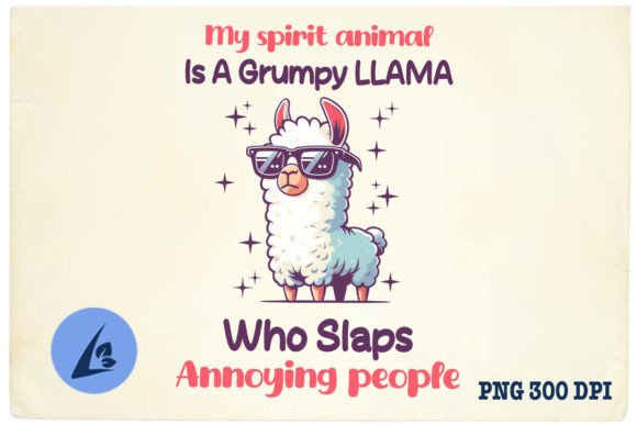 Download My Spirit Animal is a Grumpy Llama PNG - Png Collection
