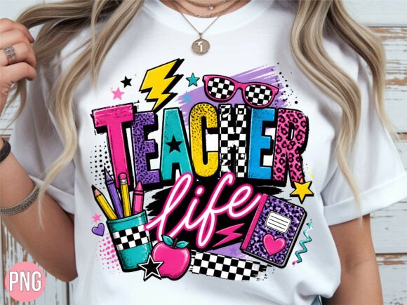 Download Retro Teacher Life Leopard Apple PNG - Png Collection