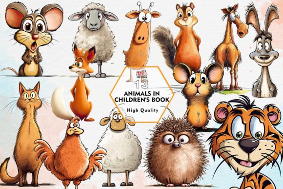 Download Animals in Children's Book Clipart PNG - Png Collection