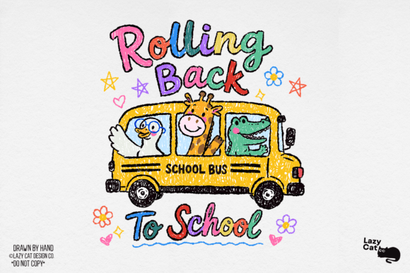Download Back to School Bus Hand-Drawn PNG - Back to school Collection