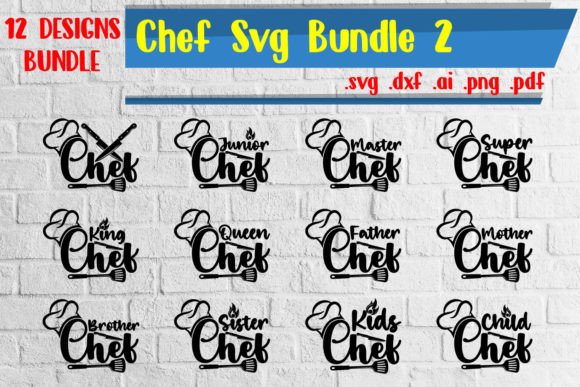 Download Chef Svg BUNDLE 2 Svg Eps Ai Png Pdf - Png Collection