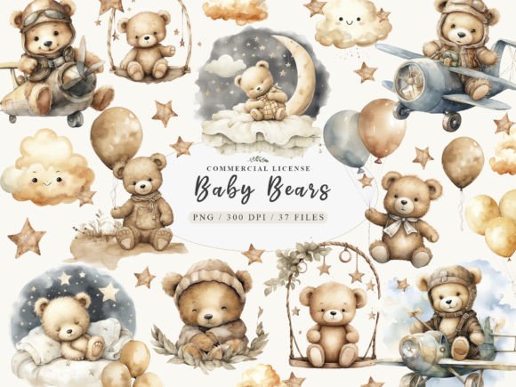 Download Nursery Teddy Bear Clipart,Boho Clipart - Bear clipart Collection