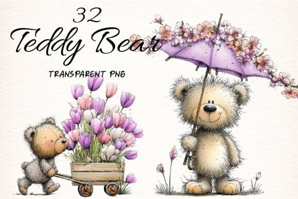 Download Whimsical Teddy Bear Clipart - Bear clipart Collection